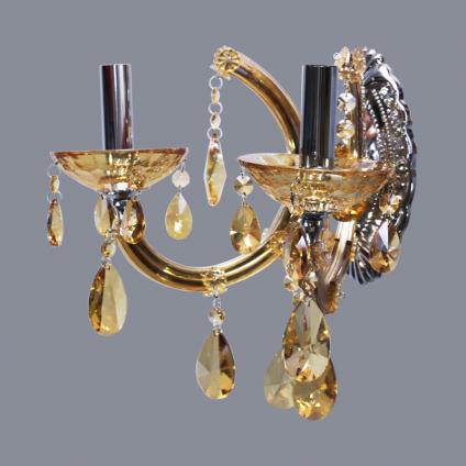 Бра C8002/2 хром/хрусталь 2х40W Е14 MNH17